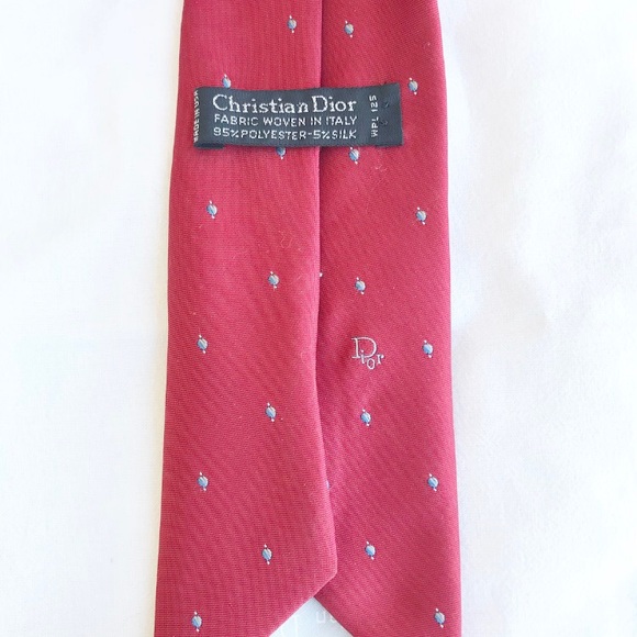 Christian Dior vintage men’s tie in maroon - Picture 4 of 5